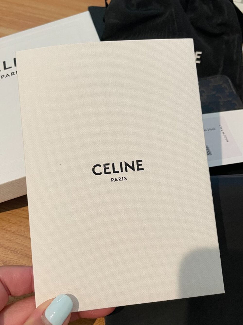 Celine Paris Coin Purse In Triomphe Canvas Black - Picture 8 of 8